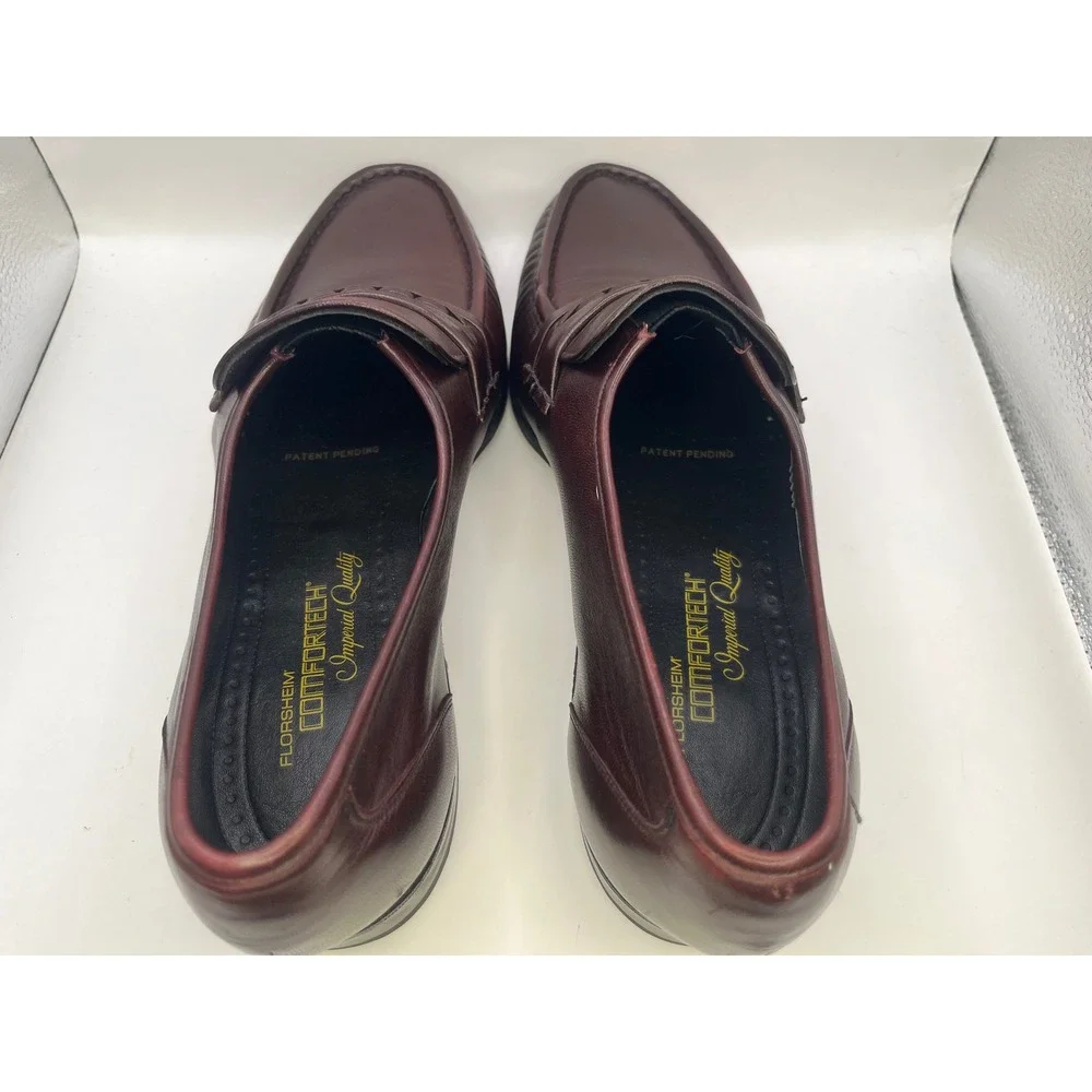 Florsheim Imperial Quality Burgundy Leather‎ Braided Loafers 9.5 E Comfortech